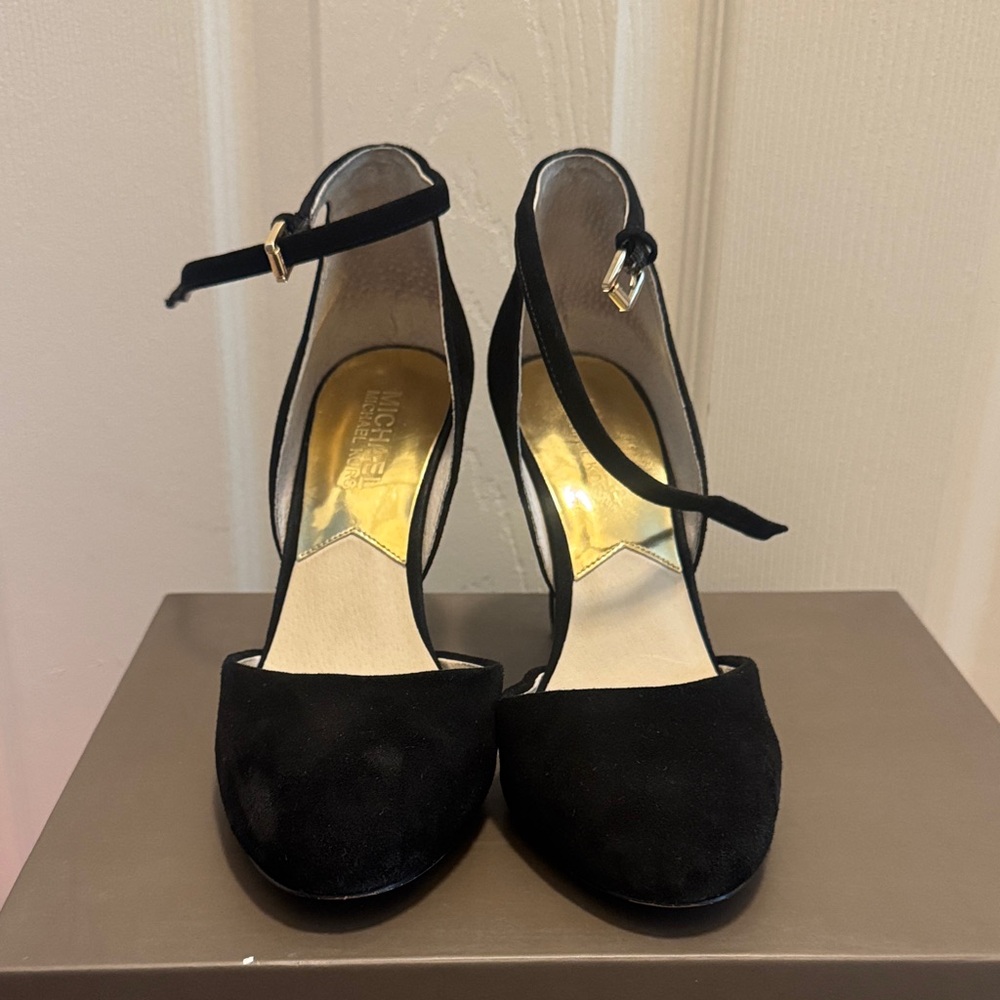 Michael Kors Black Ankle Strap Heels